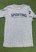 Sporting Kansas City Grey Wordmark Short Sleeve Fashion T Shirt