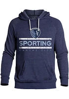 Sporting Kansas City Mens Navy Blue SIDELINE Fashion Hood