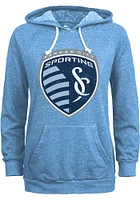 Sporting Kansas City Womens Light Blue Triblend Hooded Sweatshirt