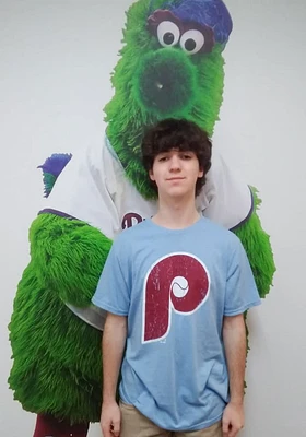 Philadelphia Phillies Light Blue Coop Logo Short Sleeve Fashion T Shirt