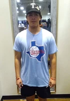 Texas Rangers Light Blue Coop Logo Short Sleeve Fashion T Shirt