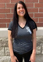 Chicago White Sox Womens Black Ringer Short Sleeve T-Shirt