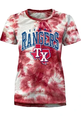 Texas Rangers Womens Tie Dye Short Sleeve T-Shirt