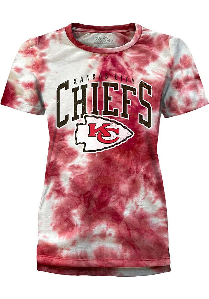 Kansas City Chiefs Womens Tie Dye Short Sleeve T-Shirt