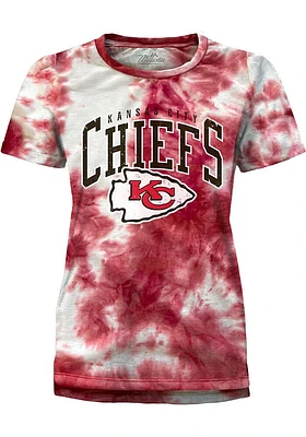 Kansas City Chiefs Womens Tie Dye Short Sleeve T-Shirt