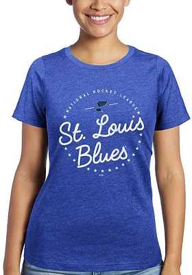 St Louis Blues Womens Triblend Crew Neck Short Sleeve T-Shirt
