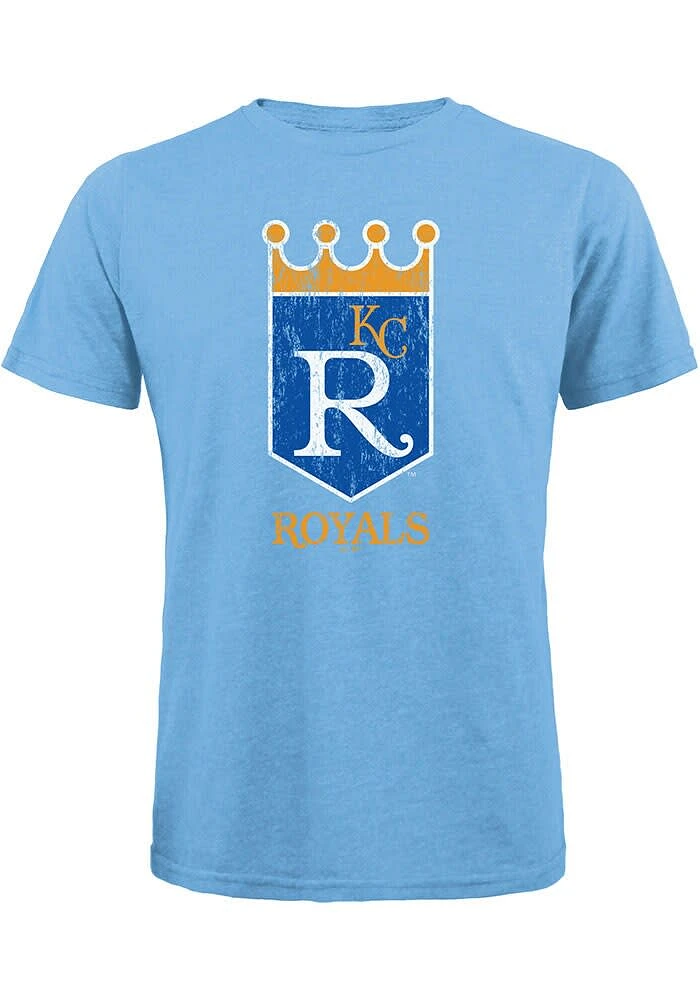 Kansas City Royals Light Blue Coop Logo Design Short Sleeve Fashion T Shirt
