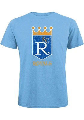 Kansas City Royals Light Blue Coop Logo Design Short Sleeve Fashion T Shirt