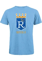 Kansas City Royals Light Blue Coop Logo Design Short Sleeve Fashion T Shirt