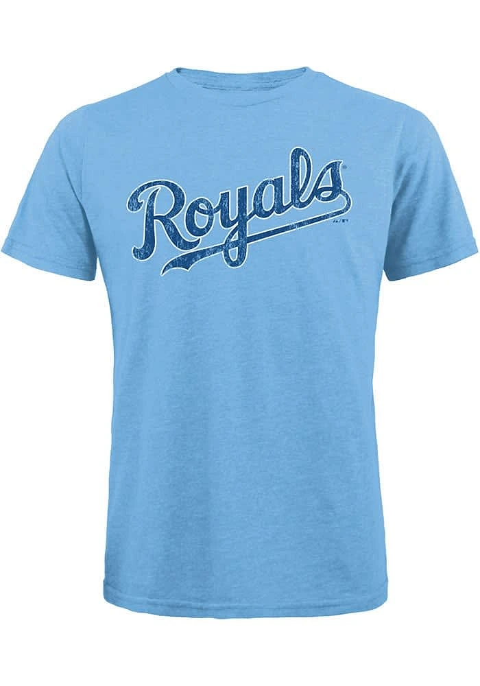 Kansas City Royals Light Blue Alt Wordmark Short Sleeve Fashion T Shirt