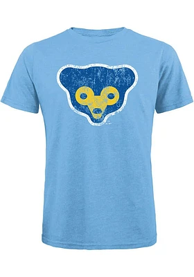 Chicago Cubs Light Blue Coop Logo Graphic Short Sleeve Fashion T Shirt