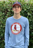 St Louis Cardinals Light Blue Coop Logo Long Sleeve Fashion T Shirt