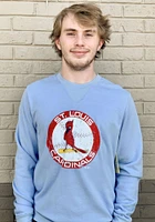 St Louis Cardinals Mens Light Blue Coop Logo Long Sleeve Fashion Sweatshirt