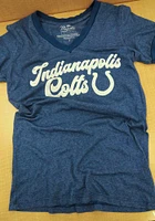 Indianapolis Colts Womens Blue Ringer Short Sleeve T-Shirt