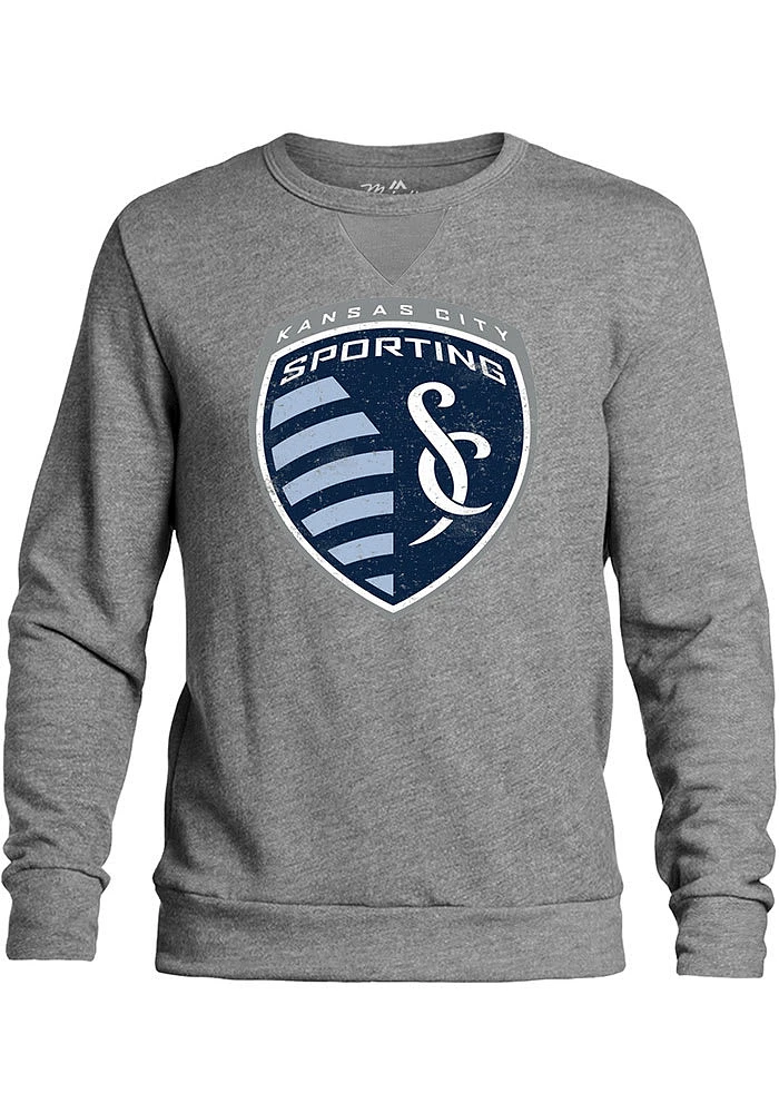 Sporting Kansas City Mens Grey Primary Long Sleeve Fashion Sweatshirt