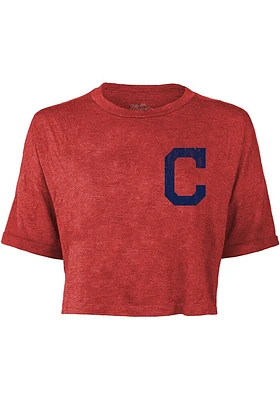 Cleveland Guardians Womens Red Primary Short Sleeve T-Shirt