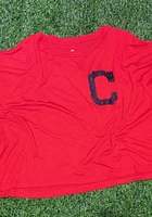 Cleveland Guardians Womens Red Primary Short Sleeve T-Shirt
