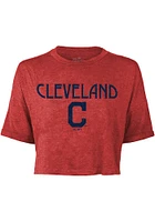 Cleveland Guardians Womens Red Desdemona Short Sleeve T-Shirt