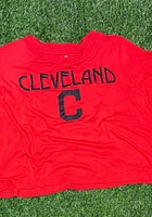 Cleveland Guardians Womens Red Desdemona Short Sleeve T-Shirt