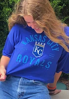 Kansas City Royals Womens Blue Field Goal Short Sleeve T-Shirt