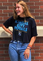 Kansas City Royals Womens Navy Blue Phosphate Short Sleeve T-Shirt
