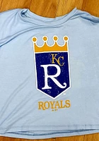 Kansas City Royals Womens Light Blue Blend Mix Short Sleeve T-Shirt