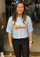 St Louis Cardinals Womens Light Blue Triblend Short Sleeve T-Shirt