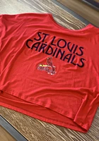 St Louis Cardinals Womens Red Desdemona Short Sleeve T-Shirt