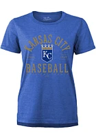 Kansas City Royals Womens Blue Boyfriend Short Sleeve T-Shirt