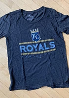 Kansas City Royals Womens Navy Blue Boyfriend Short Sleeve T-Shirt
