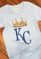 Kansas City Royals Womens Light Blue Boyfriend Short Sleeve T-Shirt