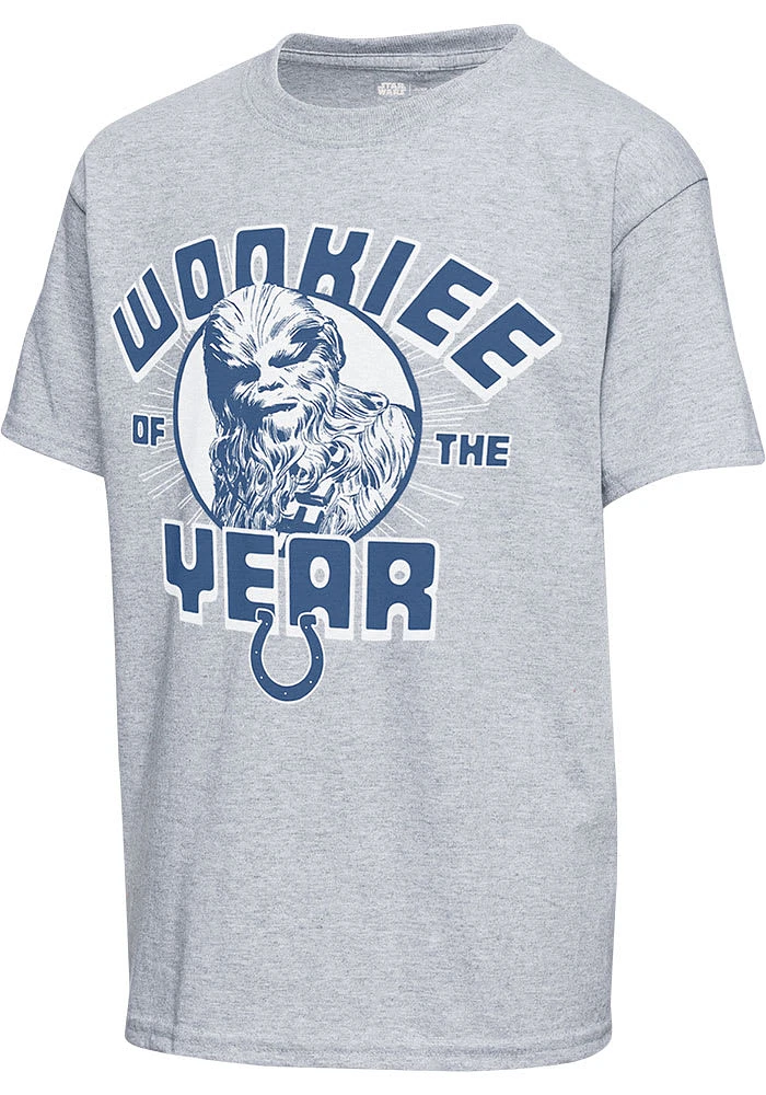 Junk Food Clothing Indianapolis Colts Youth Grey Wookie of The Year Short Sleeve T-Shirt