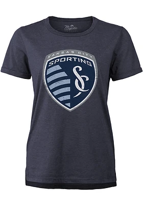 Sporting Kansas City Womens Navy Blue Primary Short Sleeve T-Shirt