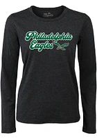 Philadelphia Eagles Womens Black Funky Town LS Tee