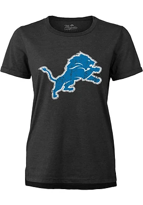 Detroit Lions Womens Black Primary Short Sleeve T-Shirt