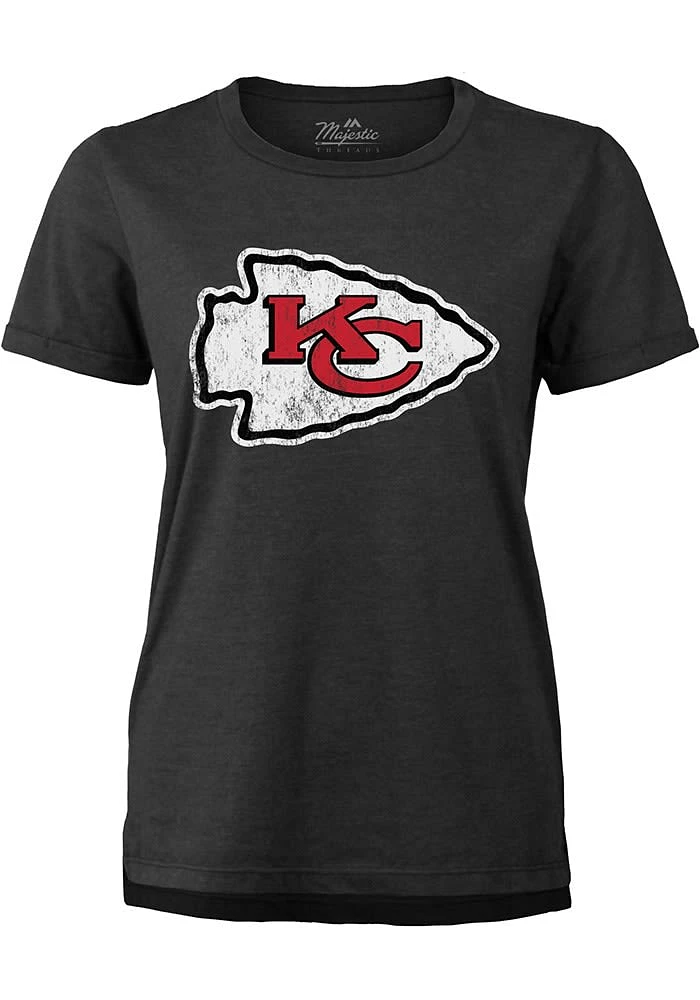 Kansas City Chiefs Womens Black Primary Short Sleeve T-Shirt