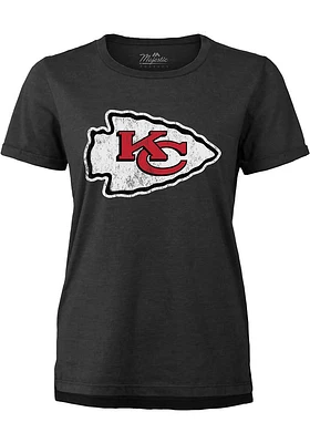 Kansas City Chiefs Womens Black Primary Short Sleeve T-Shirt
