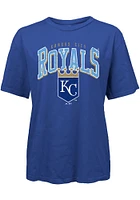 Kansas City Royals Womens Blue Burble Short Sleeve T-Shirt
