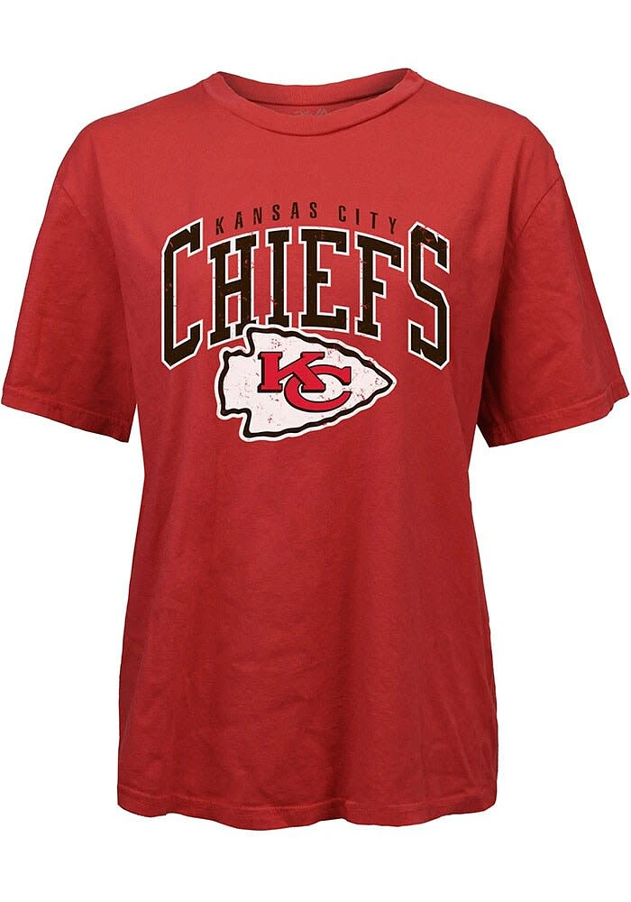 Kansas City Chiefs Womens Red Burble Short Sleeve T-Shirt
