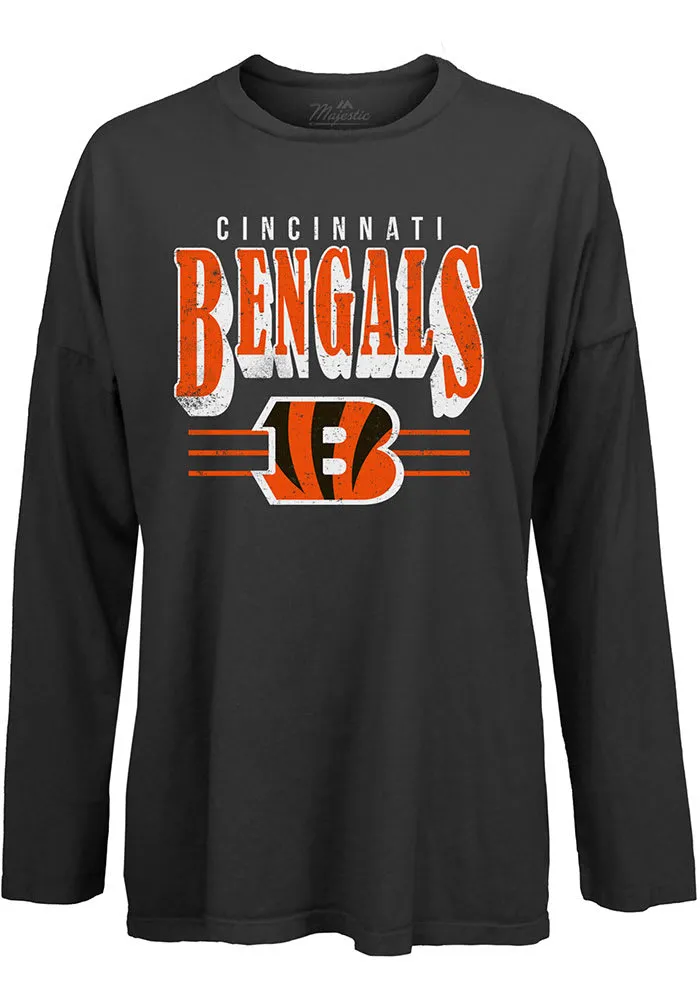 Cincinnati Bengals Womens Black Bernard LS Tee