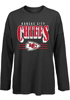 Kansas City Chiefs Womens Black Bernard LS Tee