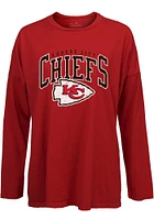 Kansas City Chiefs Womens Red Burple LS Tee