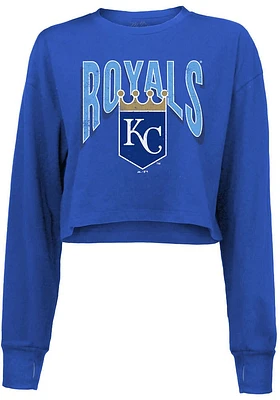 Kansas City Royals Womens Blue Minerva LS Tee