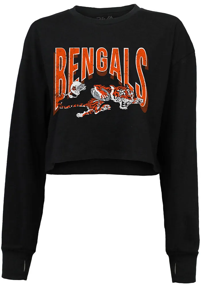 Cincinnati Bengals Womens Black Minerva LS Tee