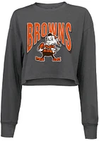 Cleveland Browns Womens Grey Minerva LS Tee