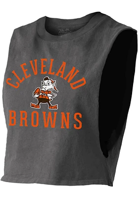 Cleveland Browns Womens Grey Field Goal Tank Top