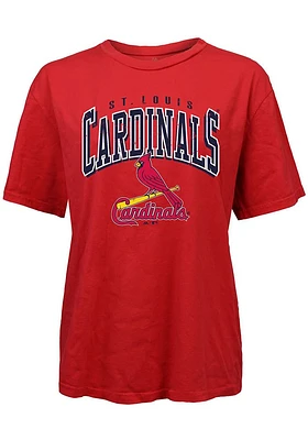St Louis Cardinals Womens Red Burple Short Sleeve T-Shirt