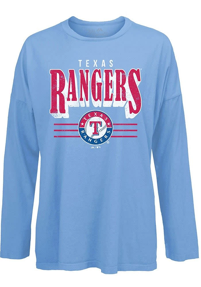 Texas Rangers Womens Light Blue Bernard LS Tee