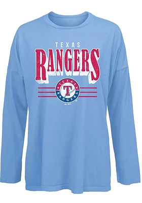 Texas Rangers Womens Light Blue Bernard LS Tee