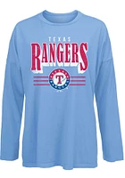 Texas Rangers Womens Light Blue Bernard LS Tee